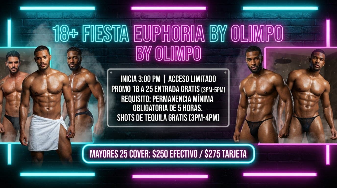 Banner del evento EUPHORIA BY OLIMPO, LA FIESTA.