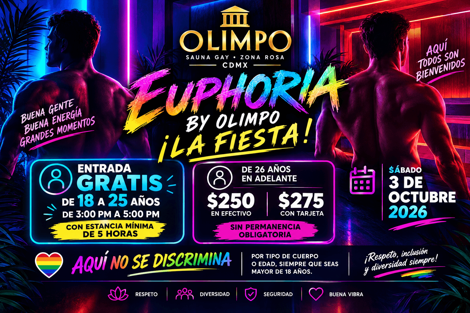 Banner del evento Euphoria by Olimpo, La fiesta vol.2
